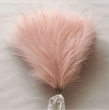 Large Artificial Pampas Grass (20/40 Pack) | Faux Reed Stems for Minimalist Home Decor & Wedding Floral Arrangements | Silk Boho Dried Flower Alternative