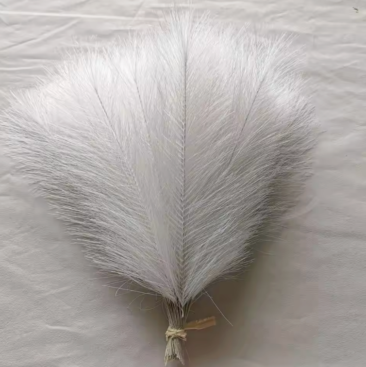 Large Artificial Pampas Grass (20/40 Pack) | Faux Reed Stems for Minimalist Home Decor & Wedding Floral Arrangements | Silk Boho Dried Flower Alternative