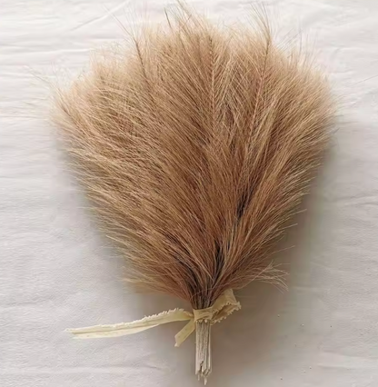 Large Artificial Pampas Grass (20/40 Pack) | Faux Reed Stems for Minimalist Home Decor & Wedding Floral Arrangements | Silk Boho Dried Flower Alternative