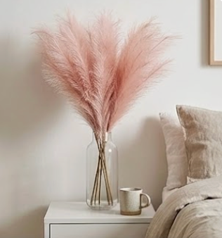 Large Artificial Pampas Grass (20/40 Pack) | Faux Reed Stems for Minimalist Home Decor & Wedding Floral Arrangements | Silk Boho Dried Flower Alternative