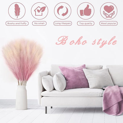 Feather feel Artificial Pampass Grass - Gradient 3ft,21inch for pet friendly home decoration