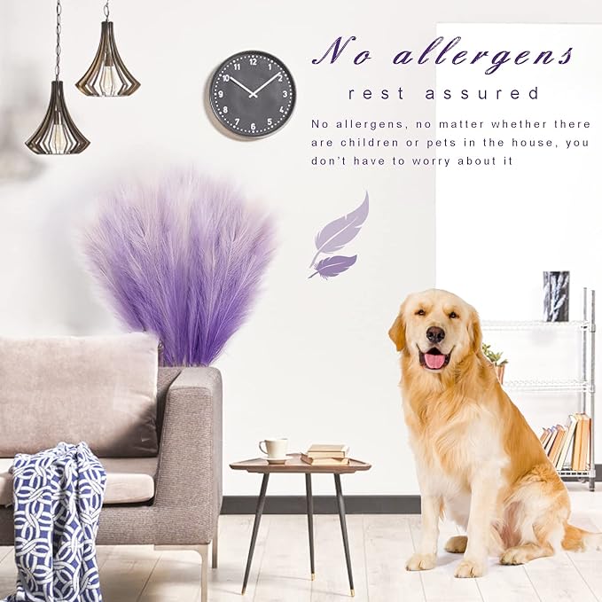 Feather feel Artificial Pampass Grass - Gradient 3ft,21inch for pet friendly home decoration