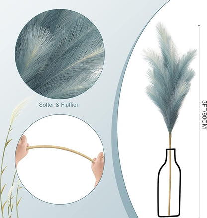 Feather feel Artificial Pampass Grass - Gradient 3ft,21inch for pet friendly home decoration